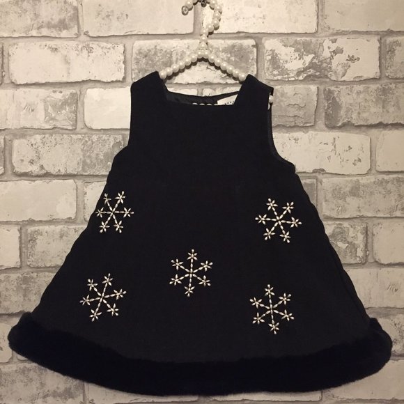 Vintage  Holiday Snowflake Dress  6-12 Months - Picture 1 of 6